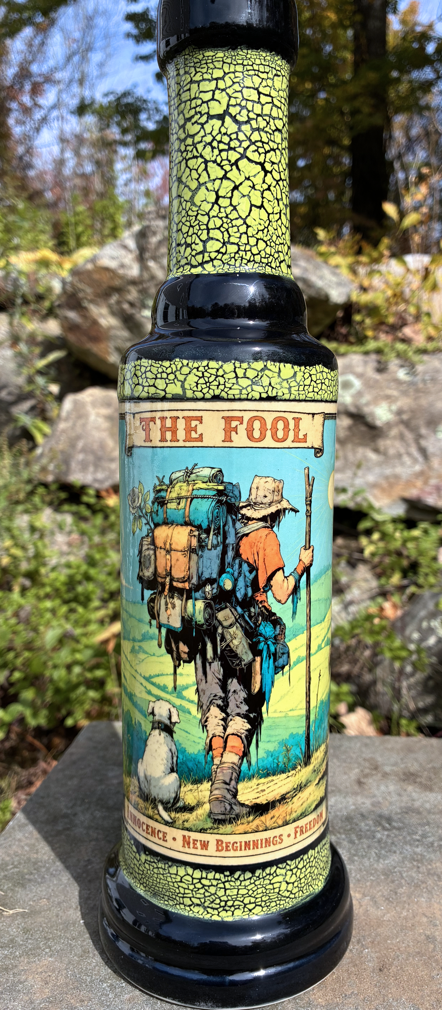 The Fool Tarot Card Handmade Ceramic Bong