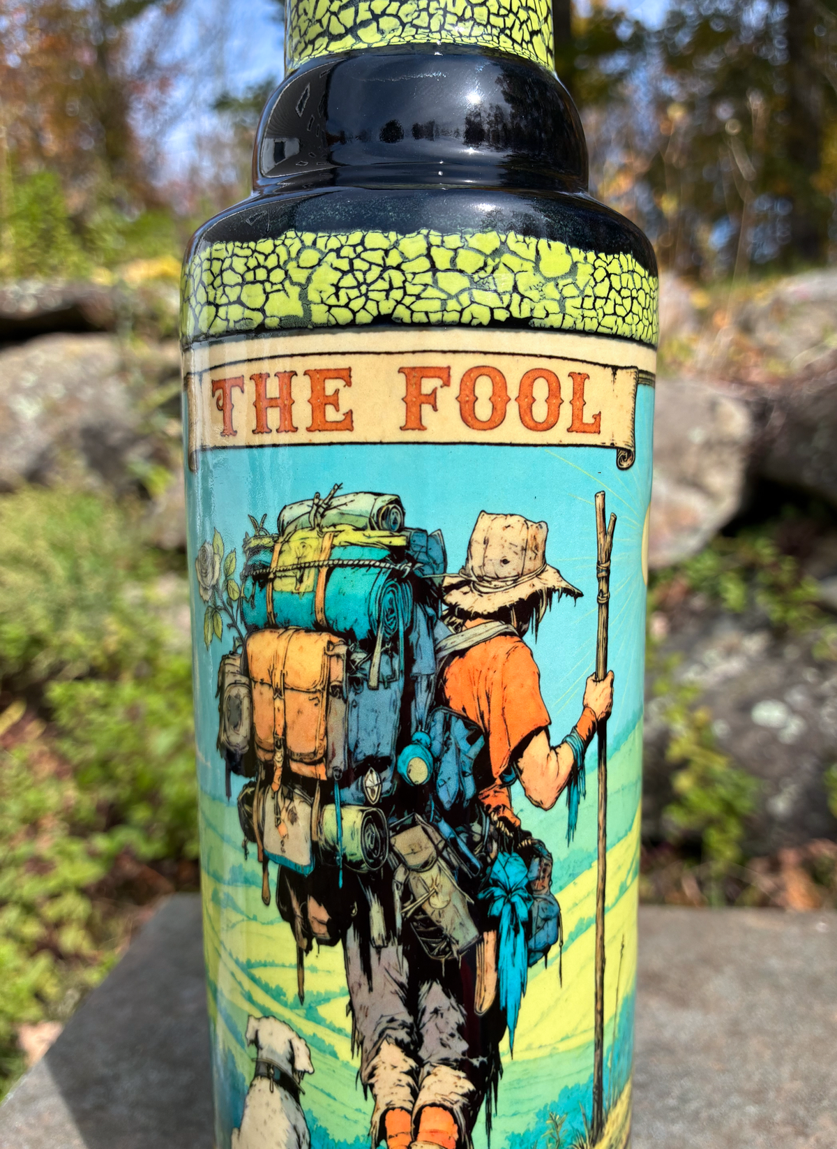 The Fool Tarot Card Handmade Ceramic Bong