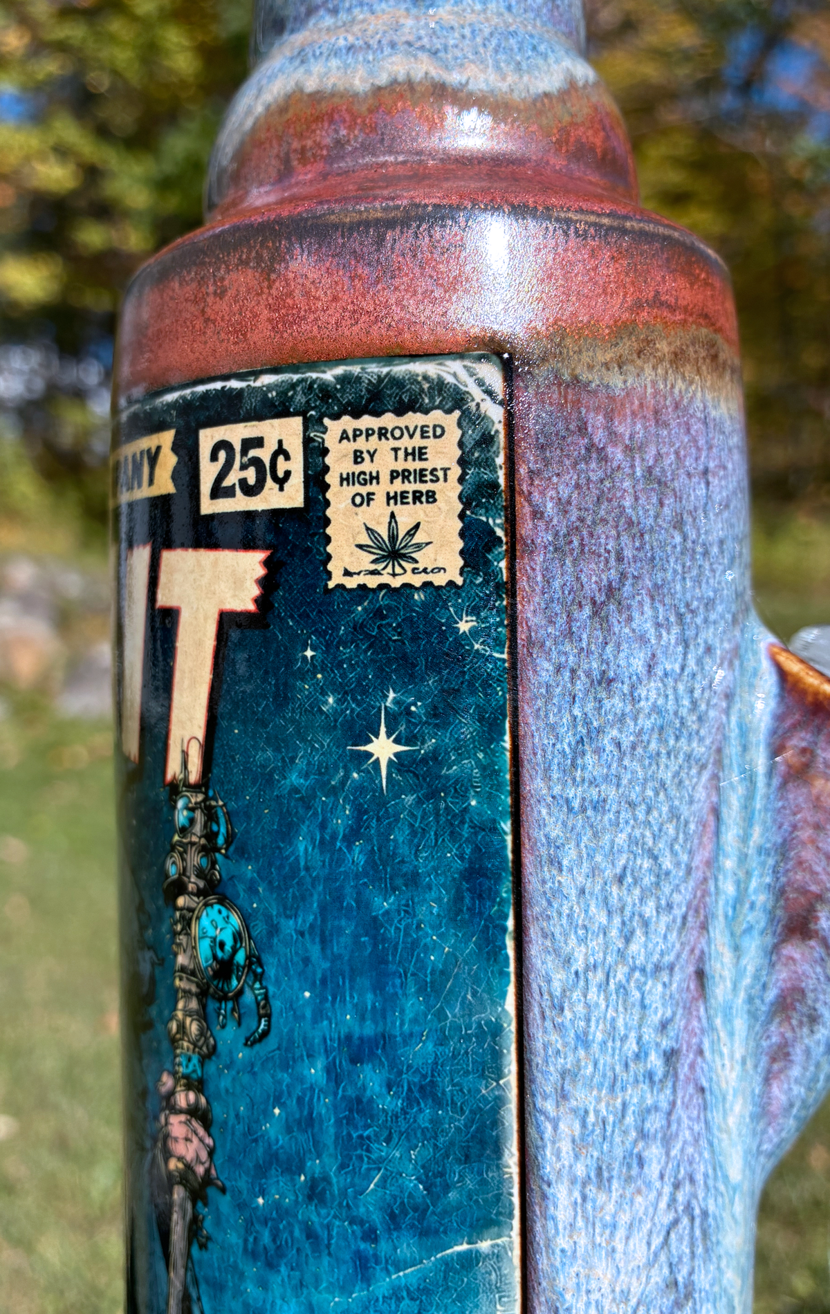 The Hermit Tarot Card Ceramic Bong