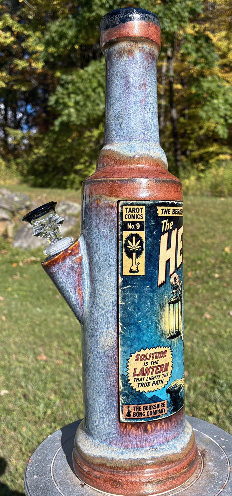 The Hermit Tarot Card Ceramic Bong