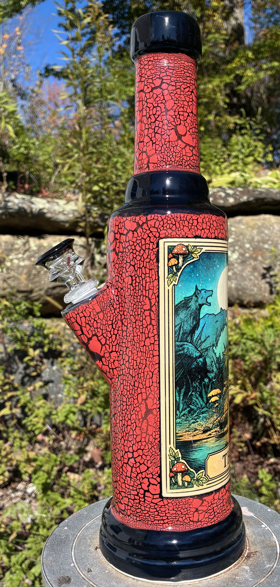 The Moon Tarot Card Ceramic Bong