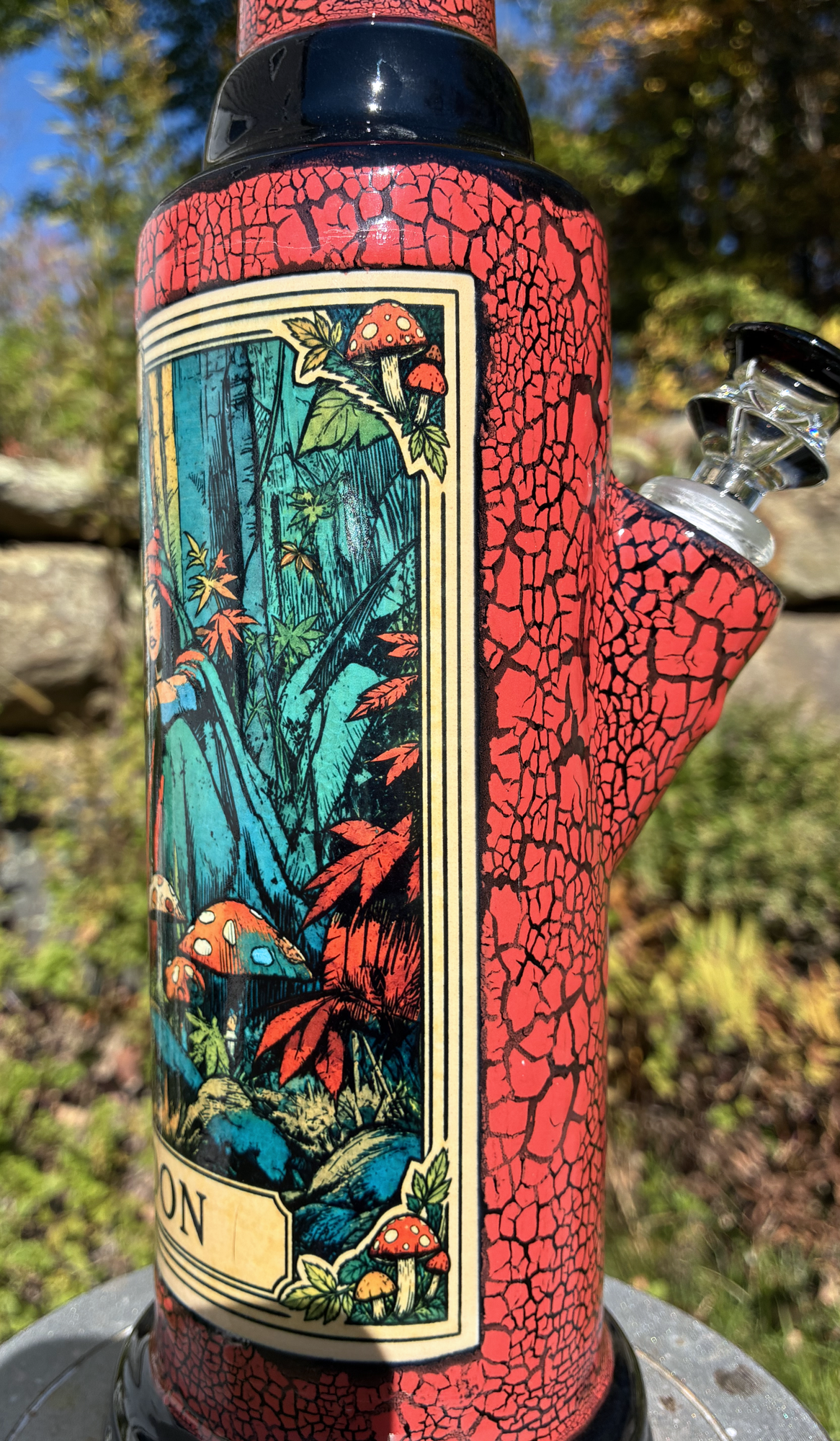 The Moon Tarot Card Ceramic Bong