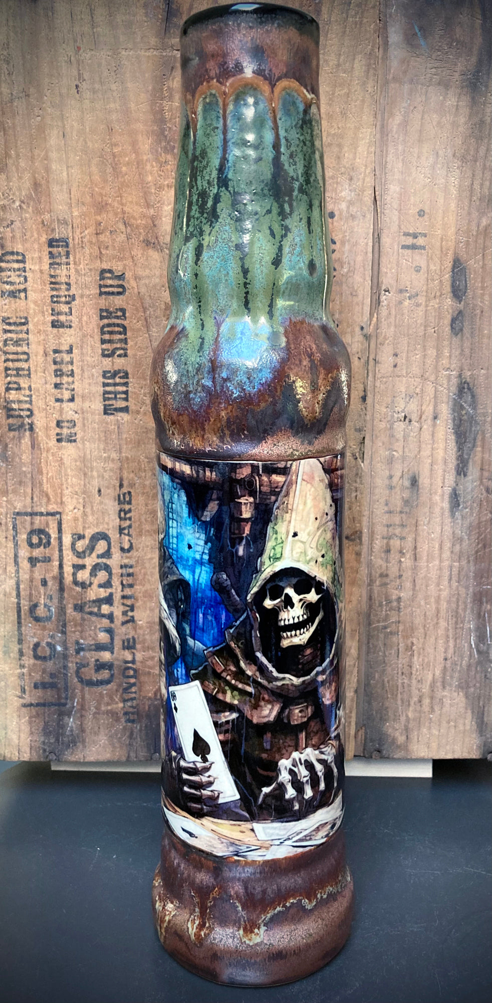 Ceramic Bong - "Ace of Spades"