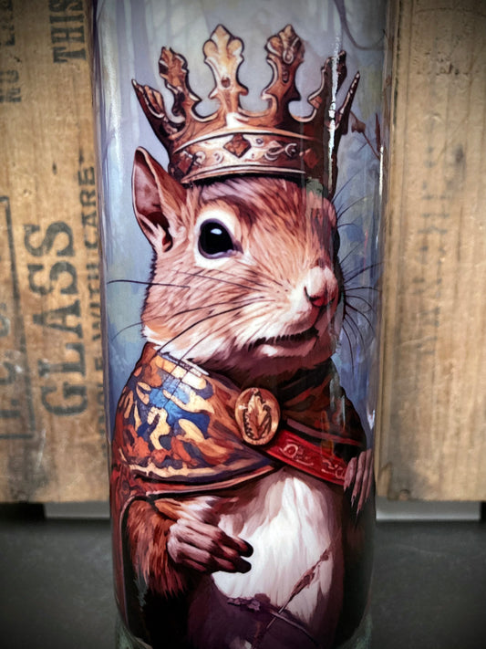 Ceramic Bong Cute Baby Chipmunk Cape And Crown featuring a chipmunk in royal attire with a crown