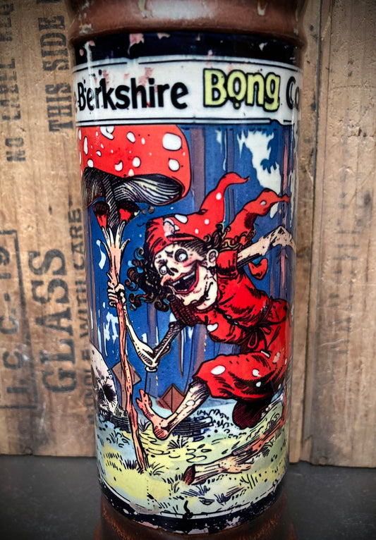 Berkshire Bong Company Ceramic Bong Friday Freedom Funny Lady Running with vibrant colors and playful design