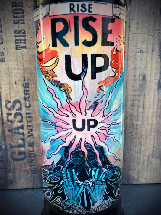 Ceramic Bong Rise Up Revolution Volcano Rebellion with vibrant artwork and colorful design