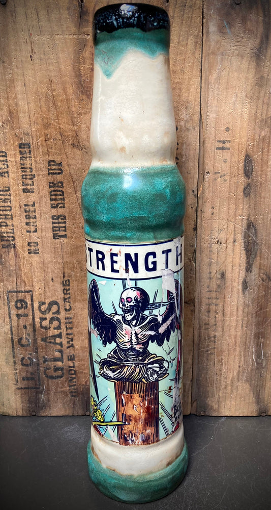 Ceramic Bong Strength Tarot Oracle Cards featuring a detailed graphic design for unique smoking experience