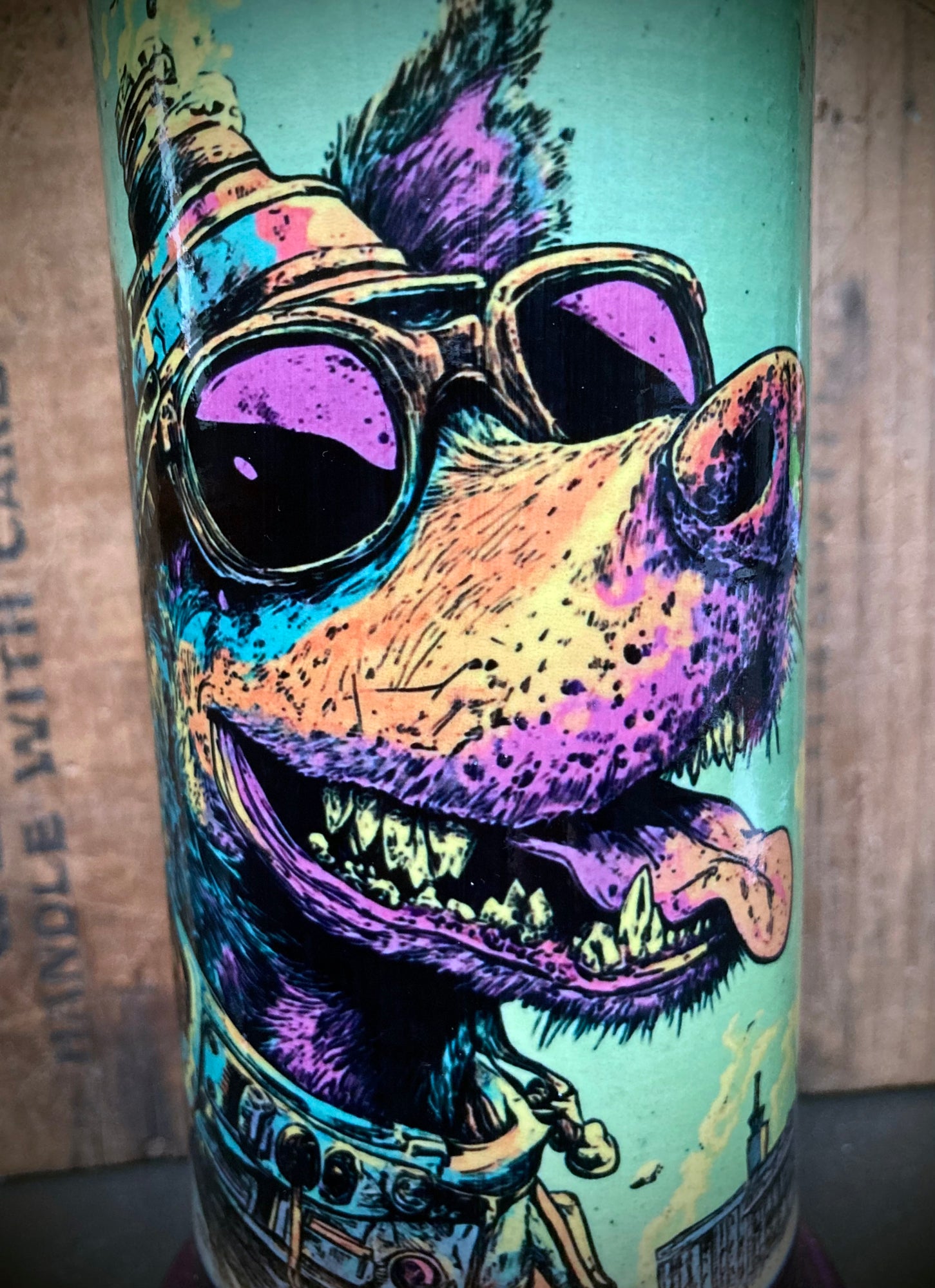 Ceramic Bong The Coolest Dog Wearing Sunglasses with Vibrant Colors and Unique Design