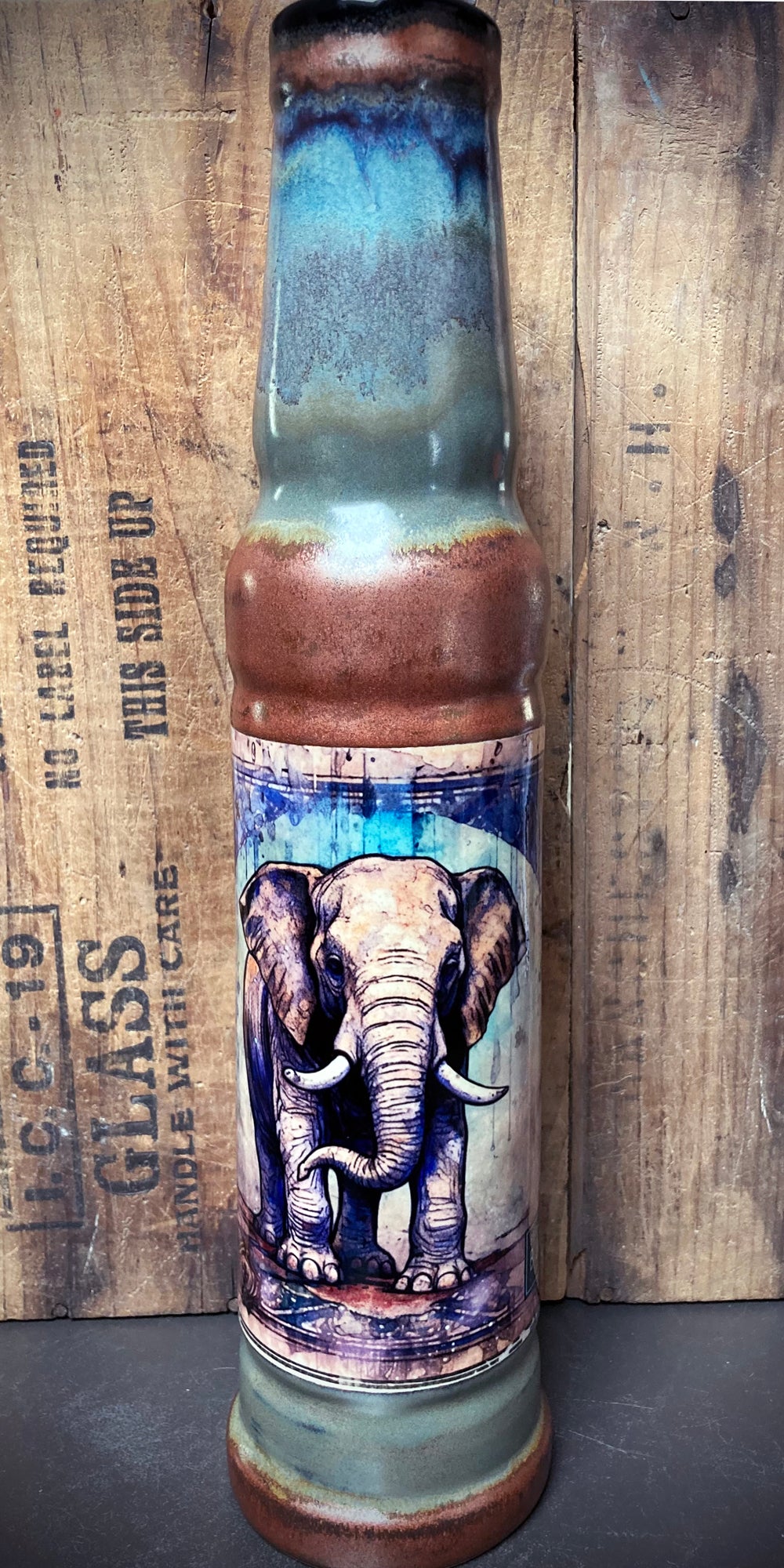 Ceramic Bong - "Mystical Elephant"