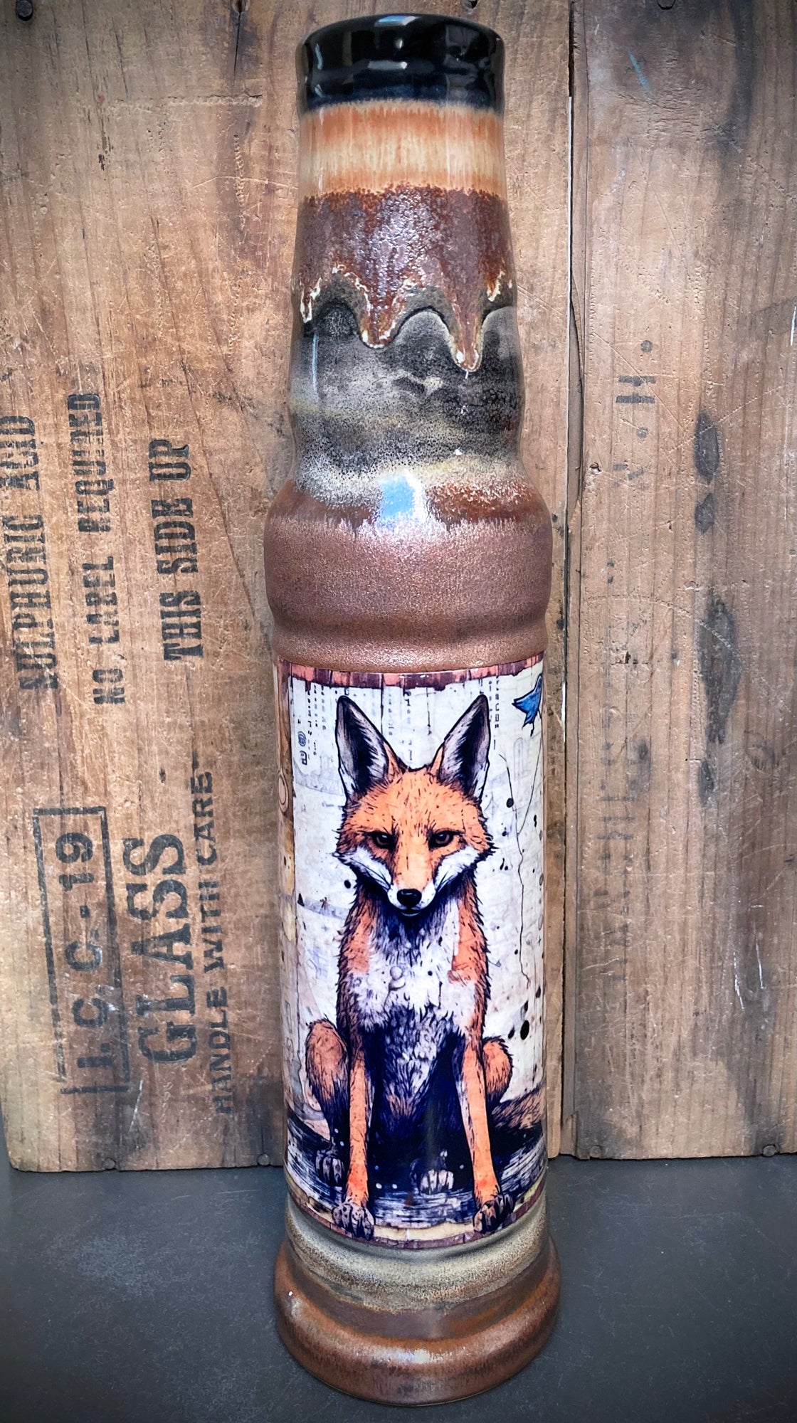 Ceramic Bong - "The Second Fox"
