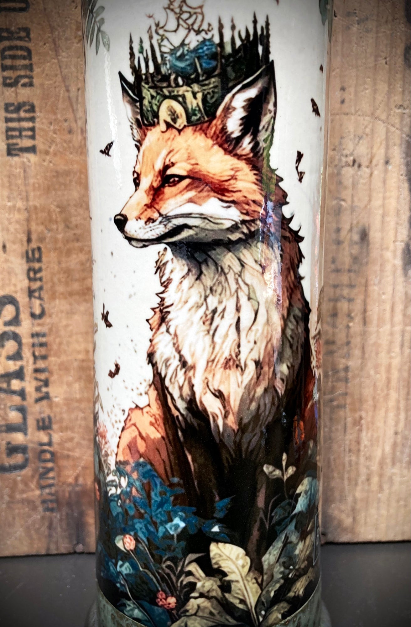 Ceramic Bong - "Woodland Royalty - Fox Queen"