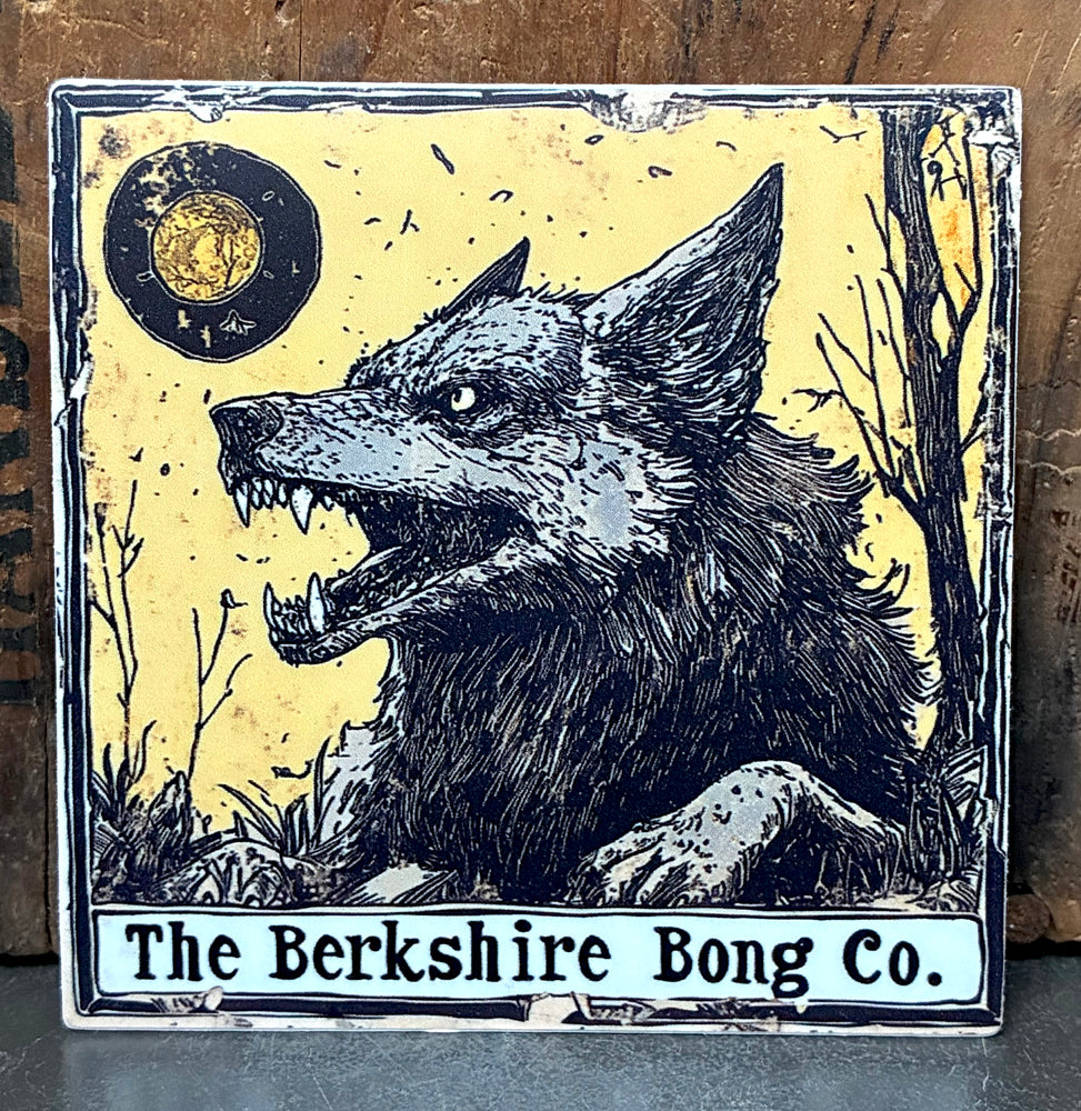 Big Bad Wolf vintage illustrated Berkshire Bong sticker