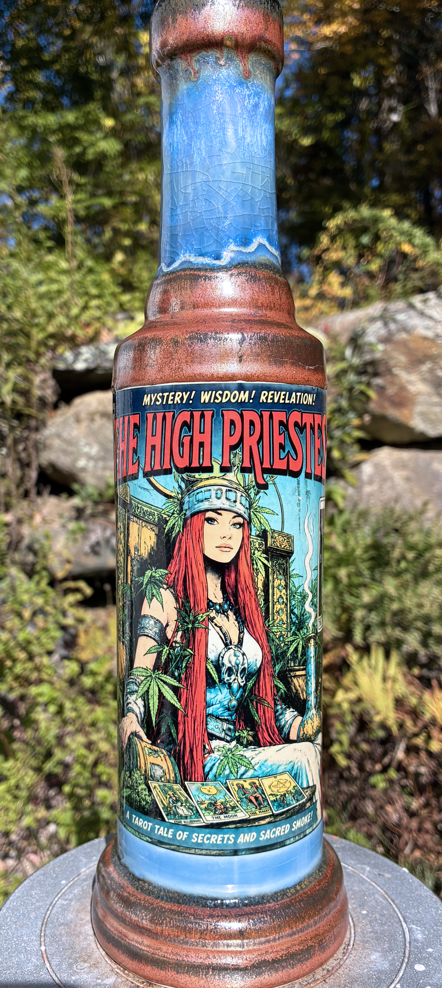 The High Priestess Tarot Card Ceramic Bong