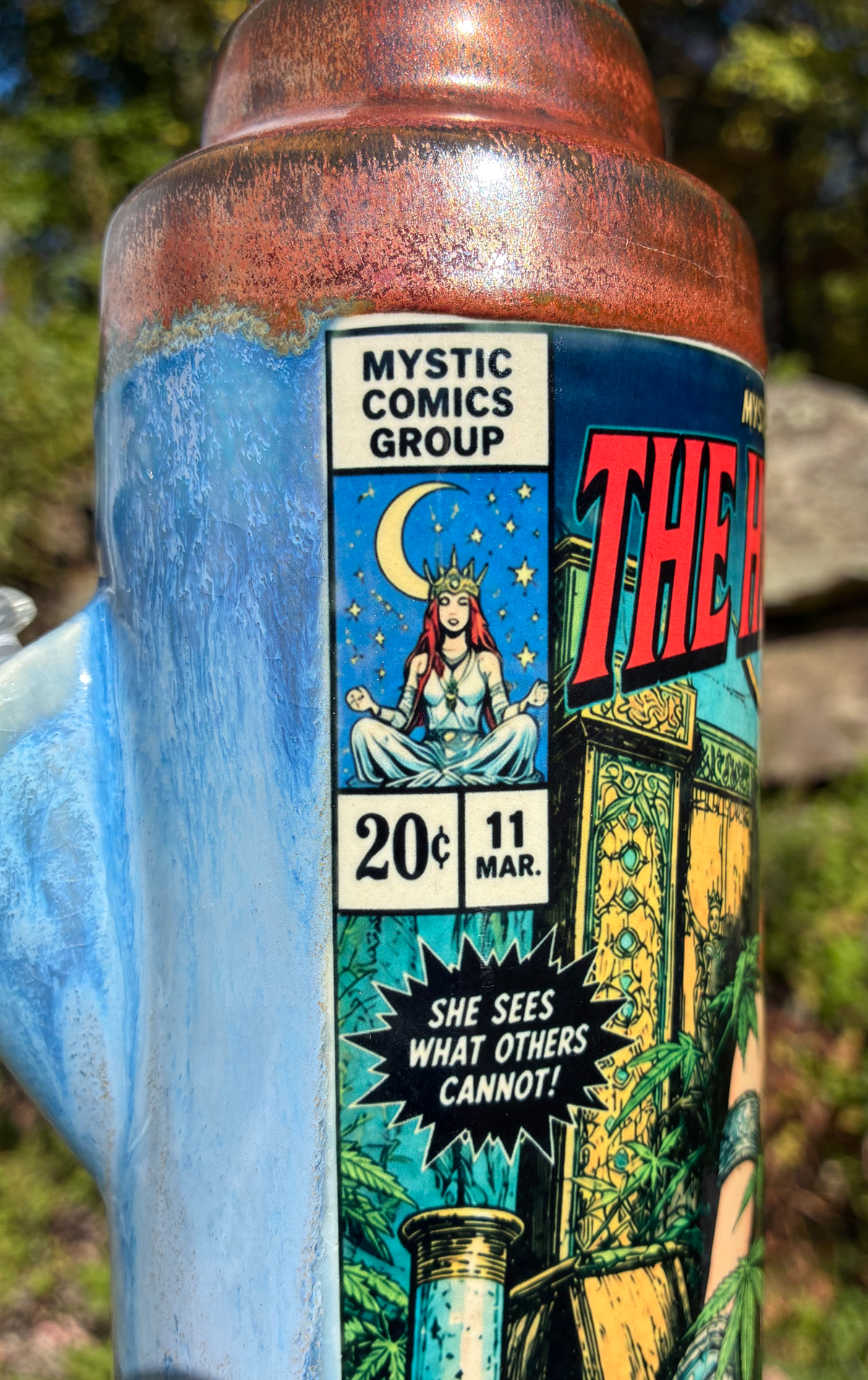 The High Priestess Tarot Card Ceramic Bong