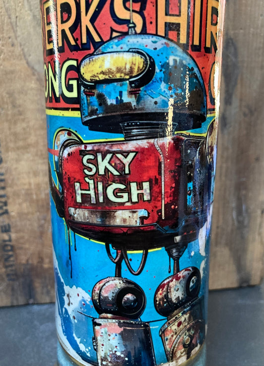 Sky High Robot on Ceramic Bong