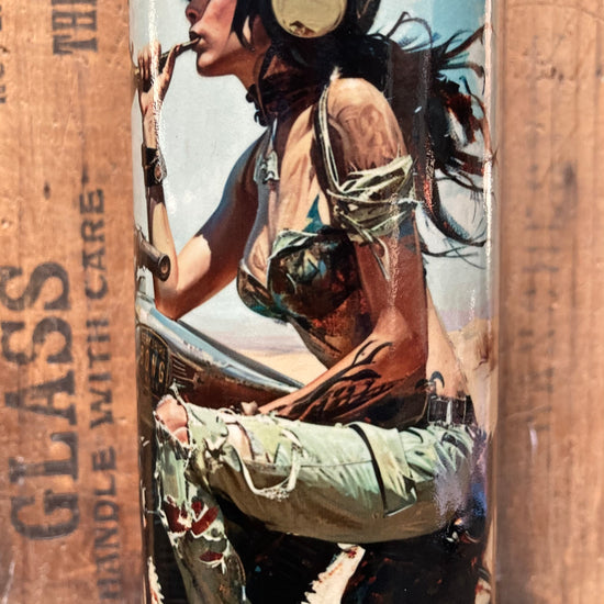Outlaw Biker on a Ceramic Bong