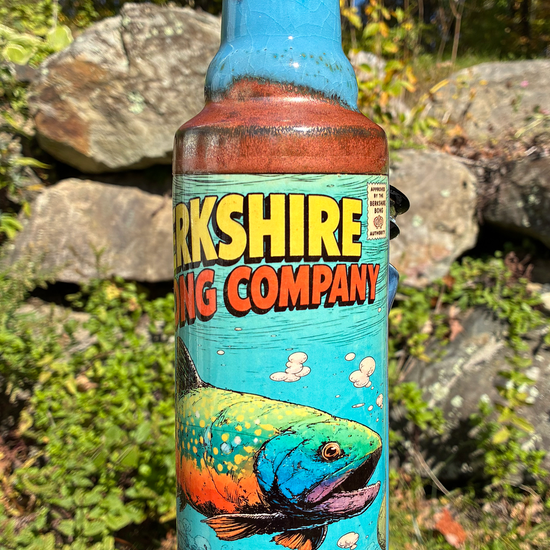 The Berkshires Rainbow Trout handmade ceramic bong by The Berkshire Bong Company.