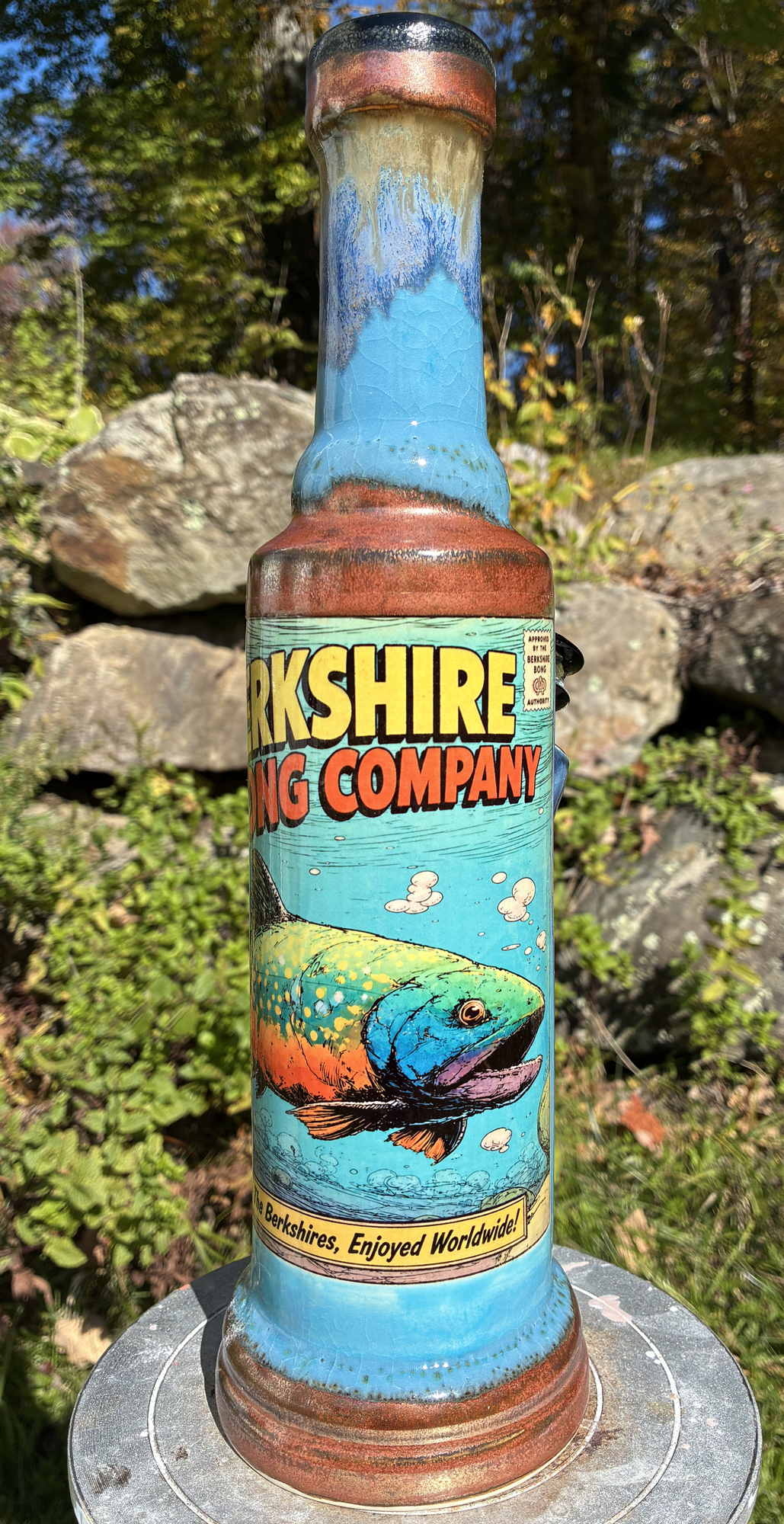 The Berkshires Rainbow Trout Handmade Ceramic Bong