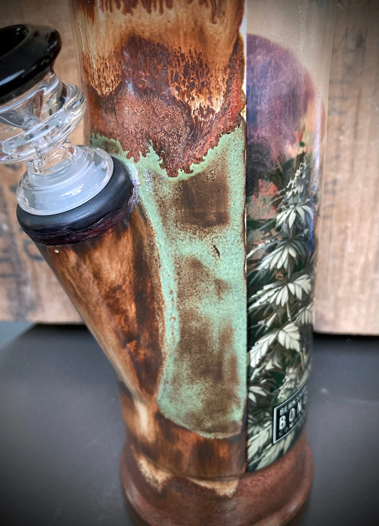 Ceramic Bong - "Outlaws & Free Spirits - Outdoor Grow"