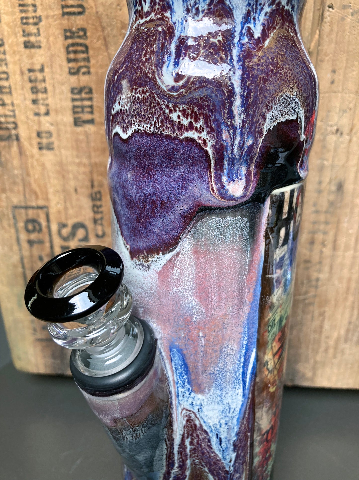 Ceramic Bong - "Outlaws & Free Spirits - Ticket To Ride"