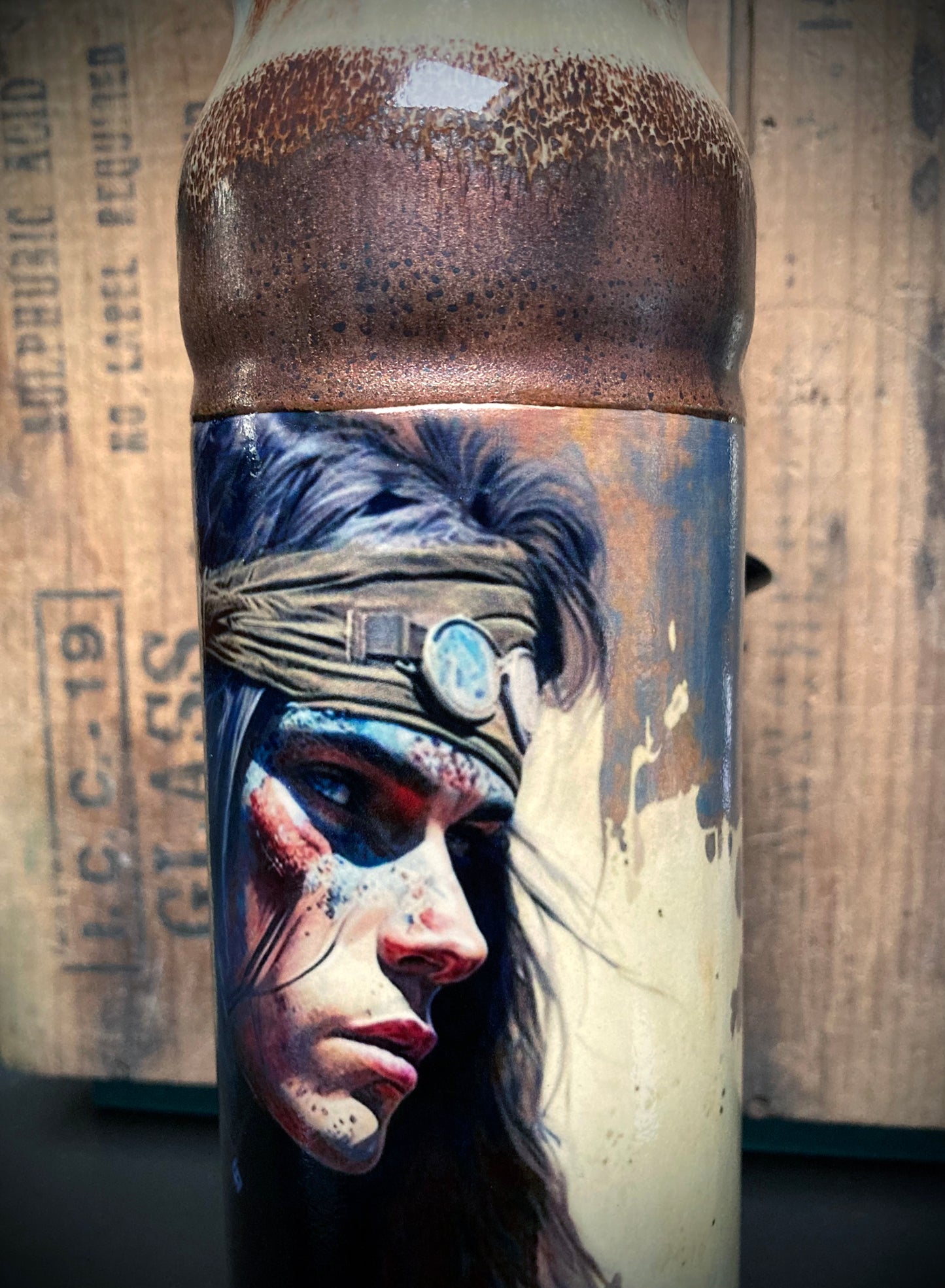 Ceramic Bong - "Outlaws & Free Spirits - War Paint"